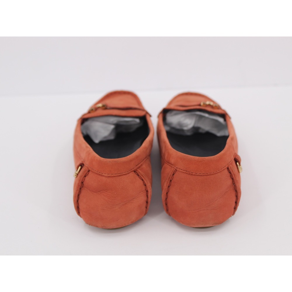 UGG Callen Nubuck Leather Driving Loafers Size 5.5 Terracota Gold Hardware Mocs - Picture 6 of 9